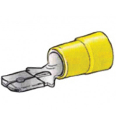 Kabelsch.geel 10st/6.3mm/840
