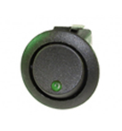 Schakel.mini rond LED groen/bl