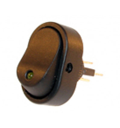 schakelaar ovaal led amber