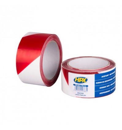 hpx afzetlint wit/rood 50mm/100m