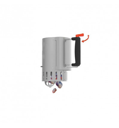 houtskoolstarter met safe-drop uit rvs