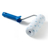 rouleau complet microfibre points bleus