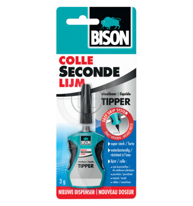 bison secondenlijm tip vloeib 3gr